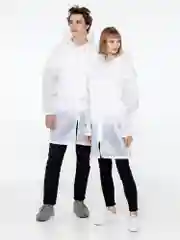 Белый дождевик мужской, женский, унисекс Rainman Zip, белый