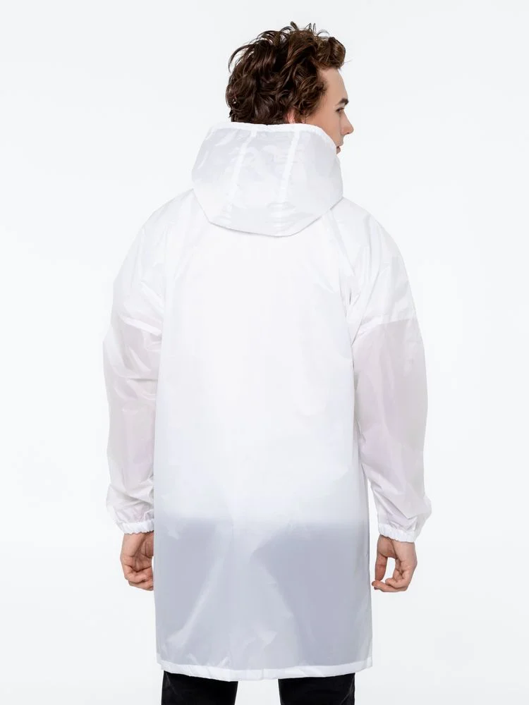 Белый дождевик мужской, женский, унисекс Rainman Zip, белый