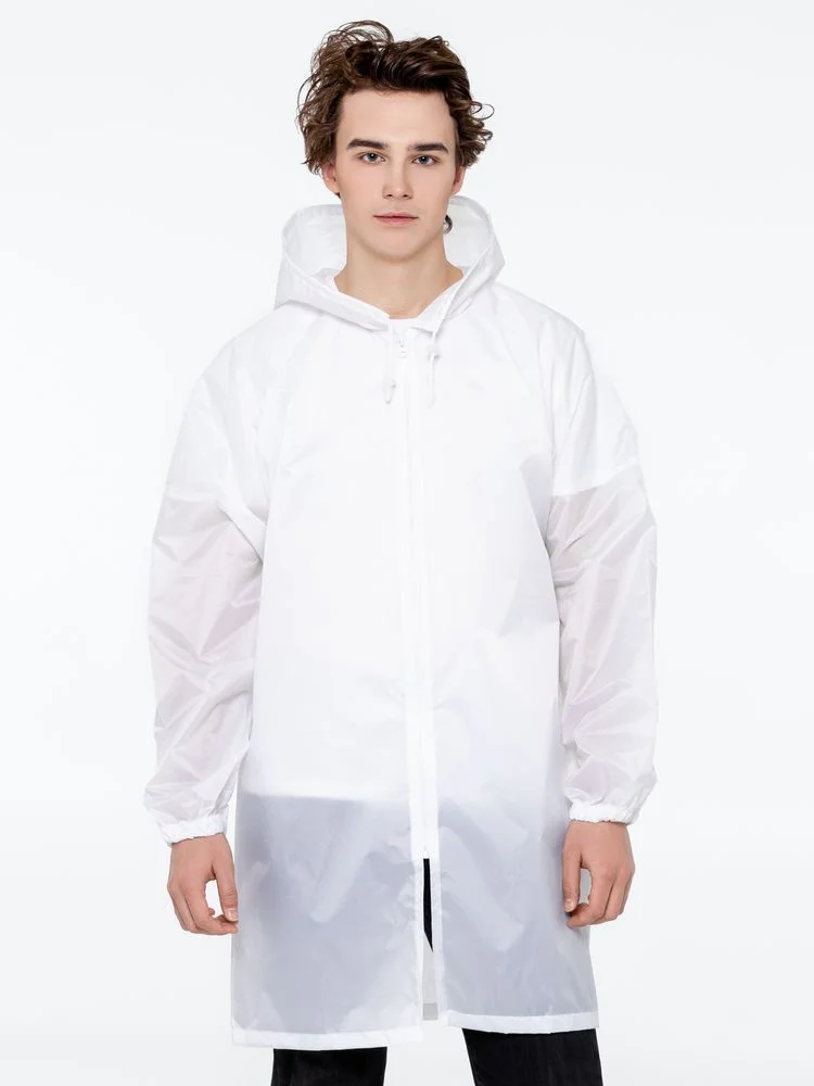 Белый дождевик мужской, женский, унисекс Rainman Zip, белый