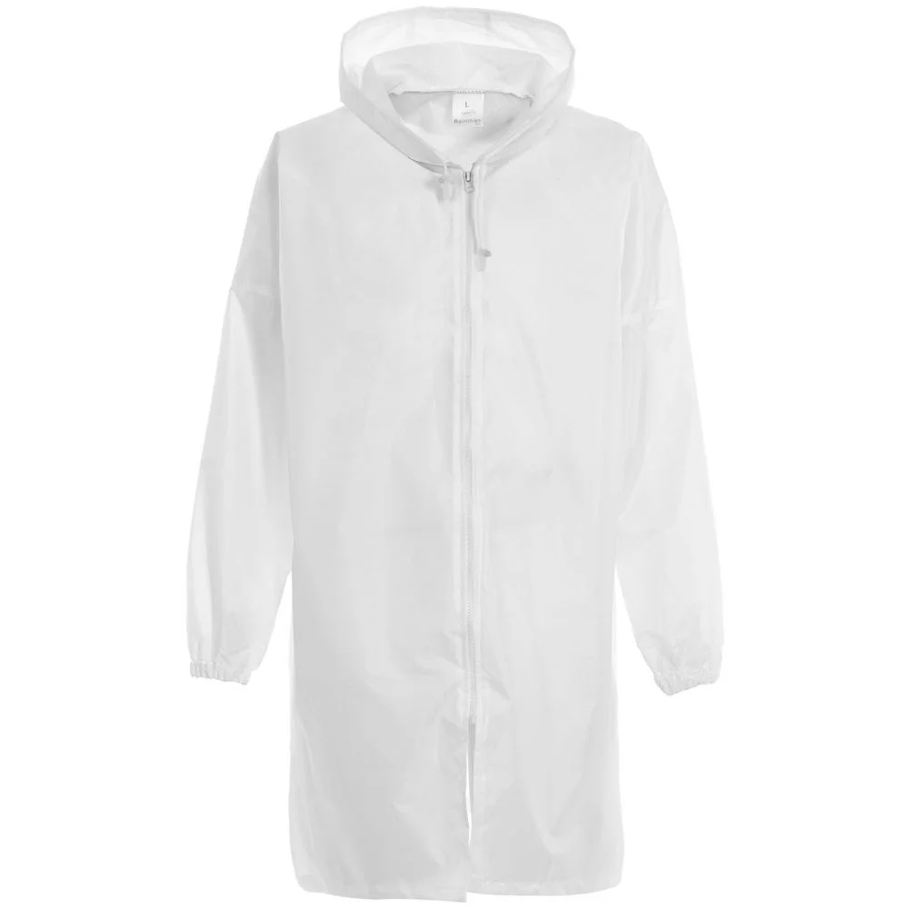 Белый дождевик мужской, женский, унисекс Rainman Zip, белый