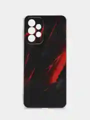 Красный чехол на Samsung Galaxy A33 5G / Галакси А33 5G прозрачный, с рисунком, защита камеры