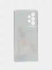 Тёмно-серый чехол на Samsung Galaxy A33 5G / Галакси А33 5G прозрачный, с рисунком, защита камеры