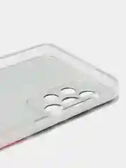 Бордовый чехол на Samsung Galaxy A33 5G / Галакси А33 5G прозрачный, с рисунком, защита камеры