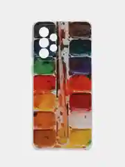 Бордовый чехол на Samsung Galaxy A33 5G / Галакси А33 5G прозрачный, с рисунком, защита камеры