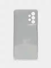 Серебряный чехол силиконовый на Samsung Galaxy A23 / Самсунг А23 прозрачный с рисунком, защита камеры
