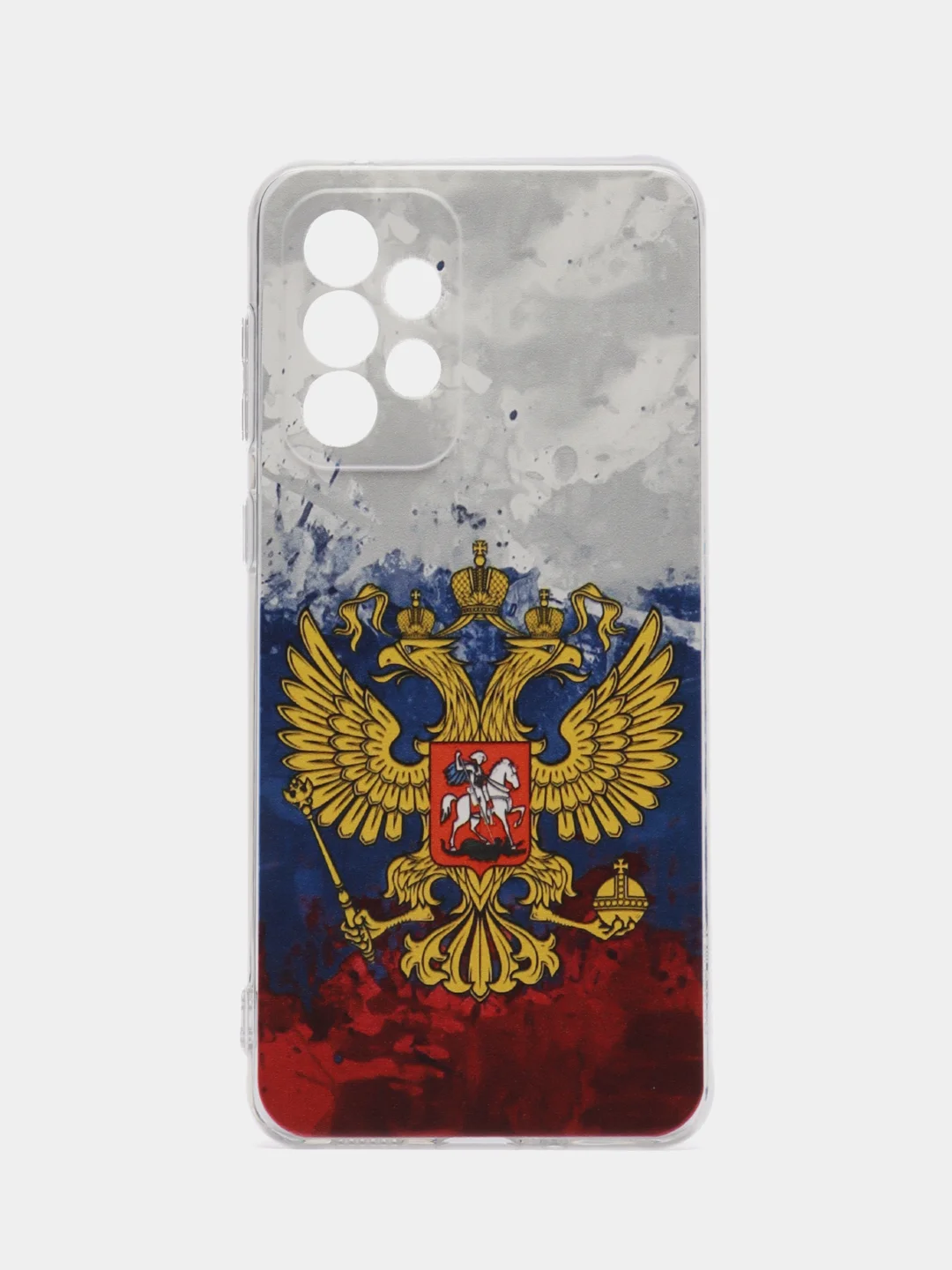 Синий чехол на Samsung Galaxy A33 5G / Галакси А33 5G прозрачный, с рисунком, защита камеры