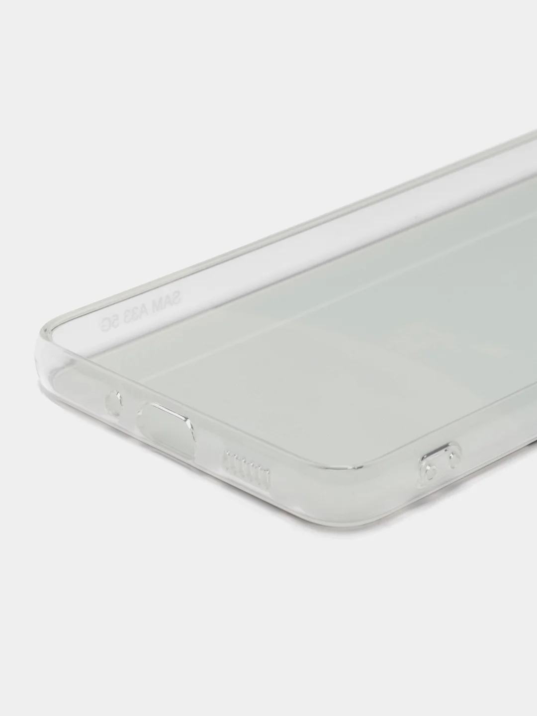 Серебряный чехол на Samsung Galaxy A33 5G / Галакси А33 5G прозрачный, с рисунком, защита камеры