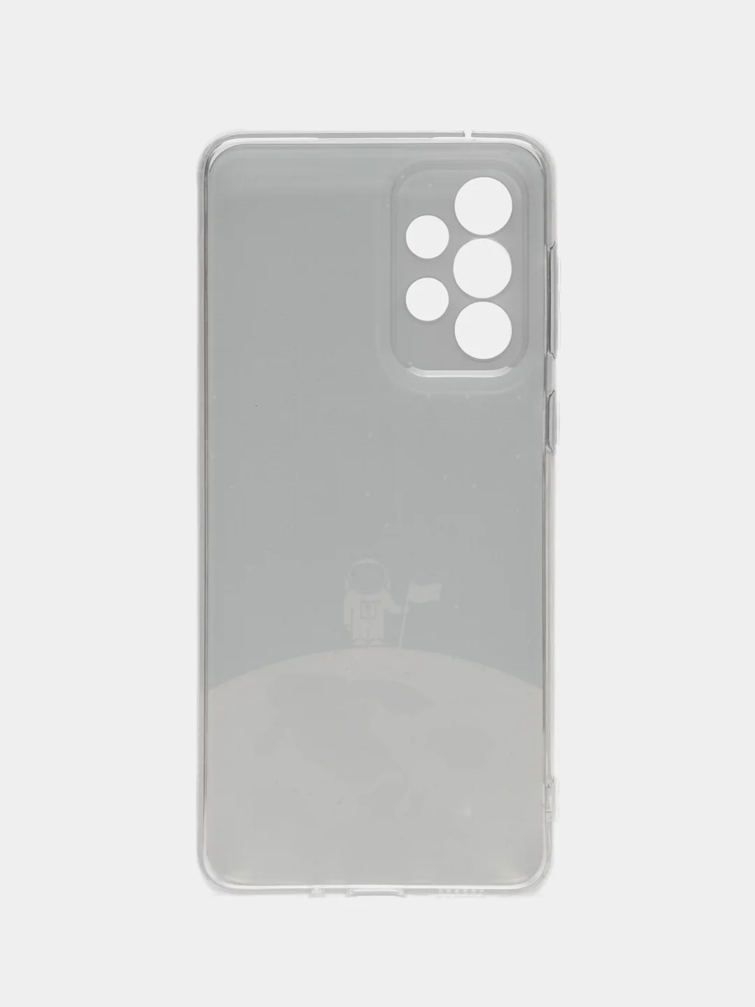 Серебряный чехол на Samsung Galaxy A33 5G / Галакси А33 5G прозрачный, с рисунком, защита камеры