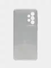 Серебряный чехол на Samsung Galaxy A33 5G / Галакси А33 5G прозрачный, с рисунком, защита камеры
