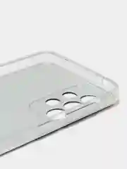 Серебряный чехол на Samsung Galaxy A33 5G / Галакси А33 5G прозрачный, с рисунком, защита камеры
