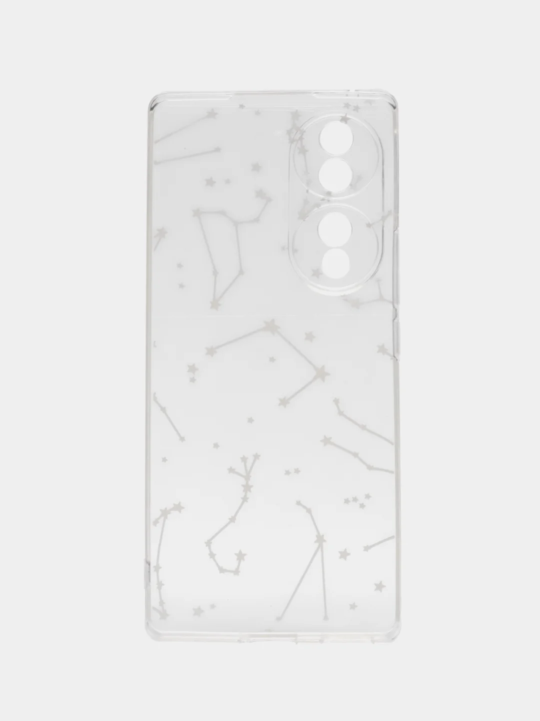 Прозрачный силиконовый чехол на Honor 70 / Хонор 70 прозрачный, с рисунком, защита камеры