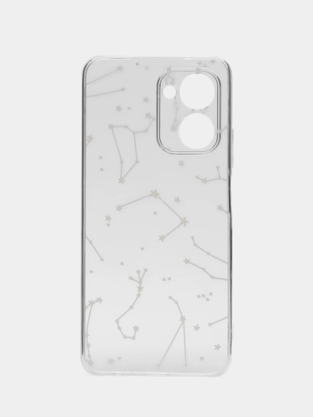 Прозрачный силиконовый чехол на Realme C33 / Реалми С33 прозрачный, с рисунком, защита камеры