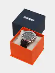 Черный мужские наручные часы Skmei 9156 в подарочной упаковке