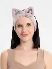 Бежевый повязка на голову OMG, для косметических процедур/ повязка косметическая