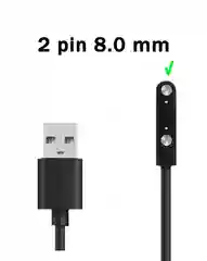 Кабель зарядки для смарт часов 2 pin 8,0 mm
