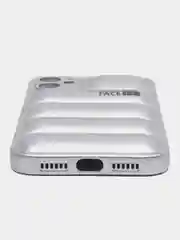 Серебряный чехол с логотипом The North Face, на iPhone (Айфон) 11, 13, 14, 15, 7, 8 Plus, XXS, XR, 12 Pro Max, Plus
