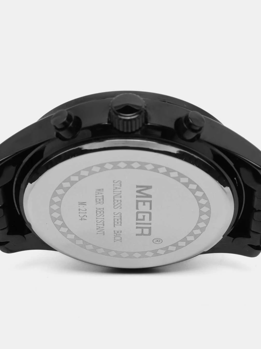 Черный мужские наручные часы Megir MS2154G, с хронографом, в подарочной упаковке
