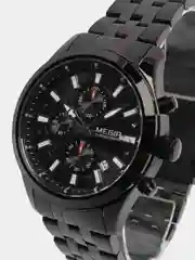 Черный мужские наручные часы Megir MS2154G, с хронографом, в подарочной упаковке