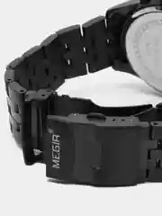 Черный мужские наручные часы Megir MS2154G, с хронографом, в подарочной упаковке