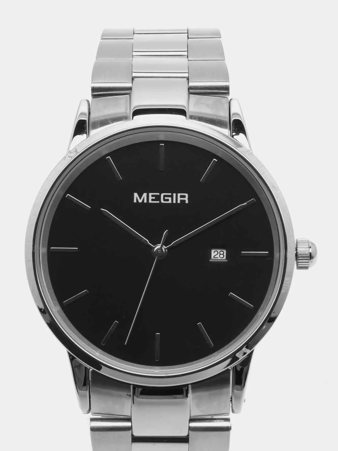 Черный мужские наручные часы Megir MS2164G, с календарём, в подарочной упаковке