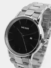 Черный мужские наручные часы Megir MS2164G, с календарём, в подарочной упаковке