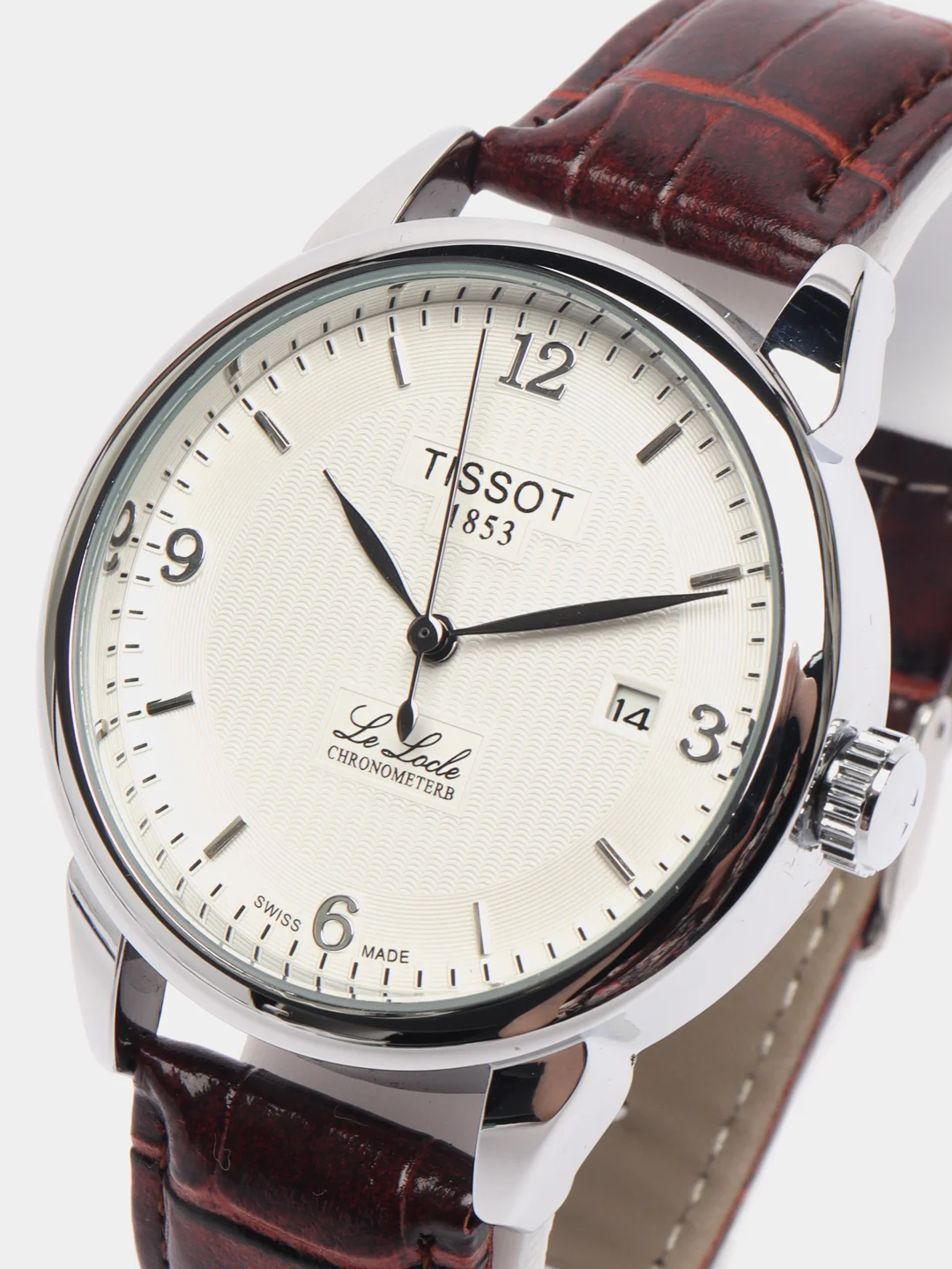 Коричневый часы наручные, механические, Tissot