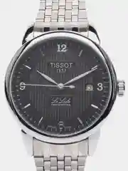 Серебряный часы наручные, механические, Tissot