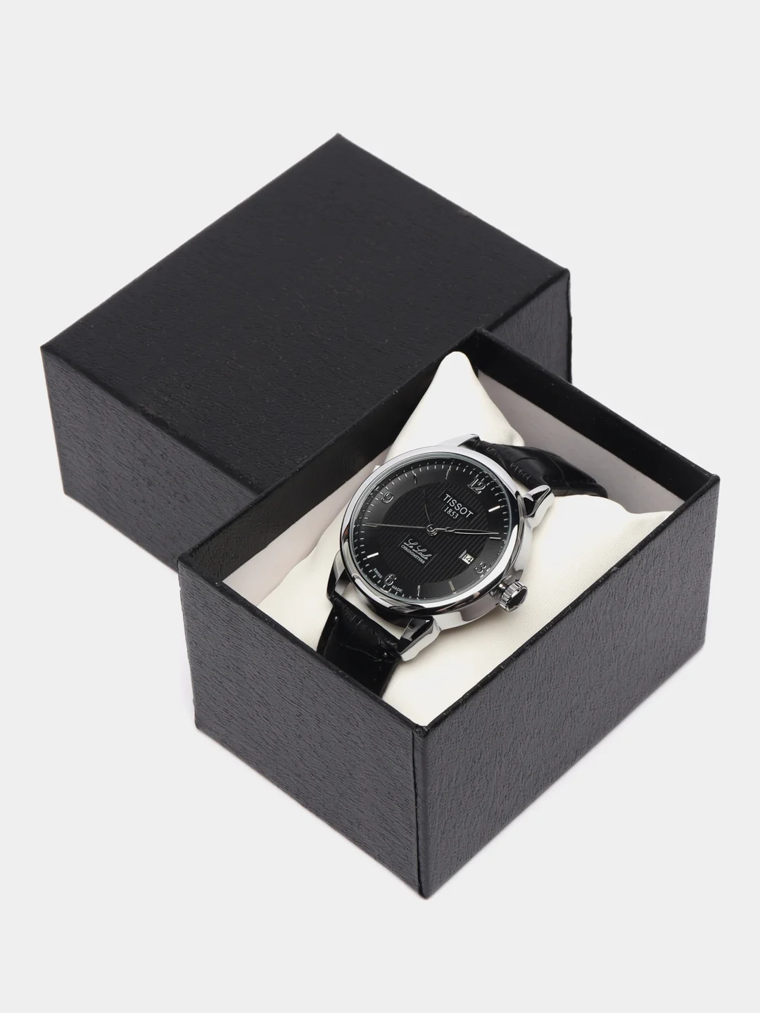 Серый металлик часы наручные, механические, Tissot