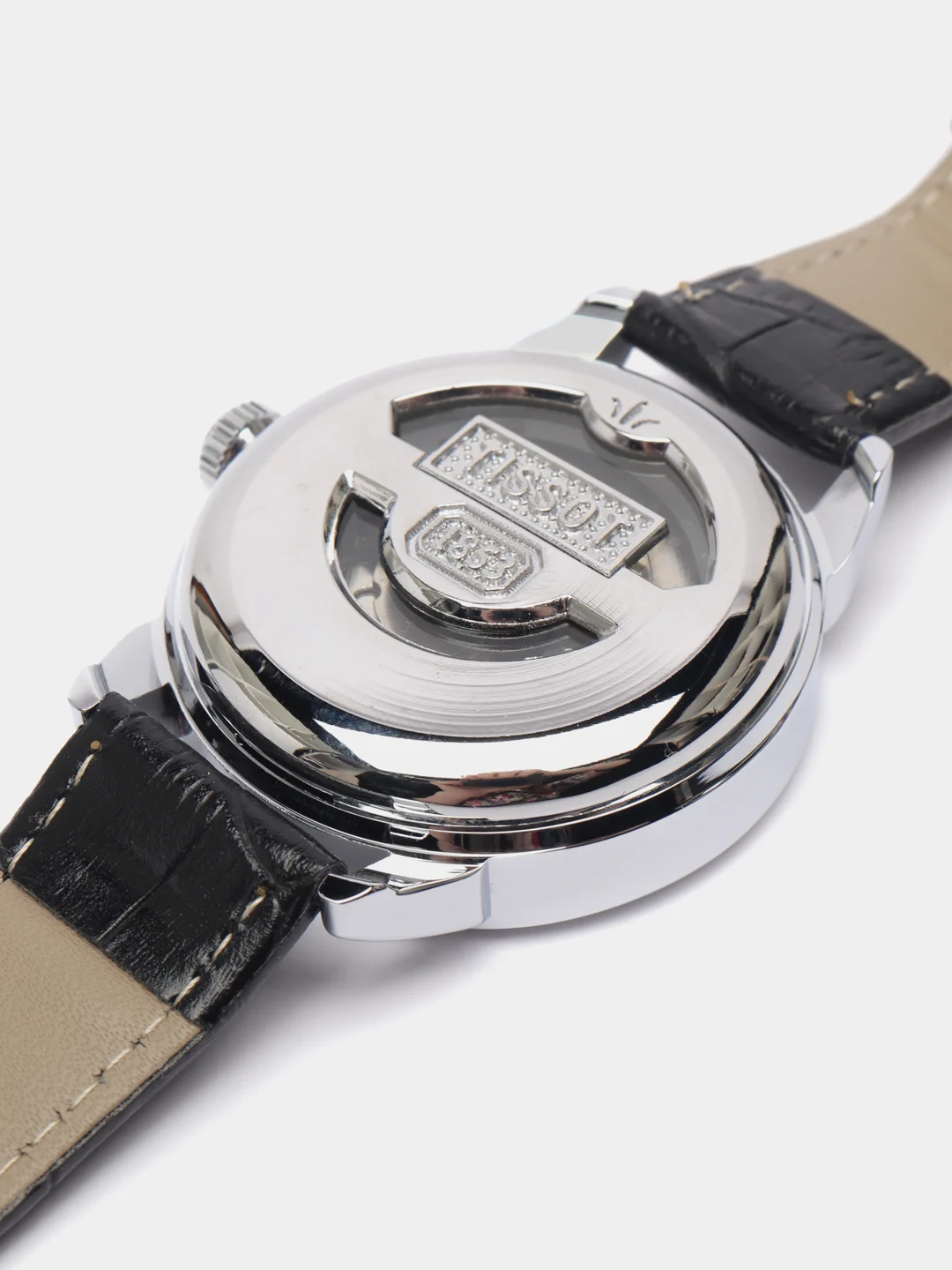 Серый металлик часы наручные, механические, Tissot