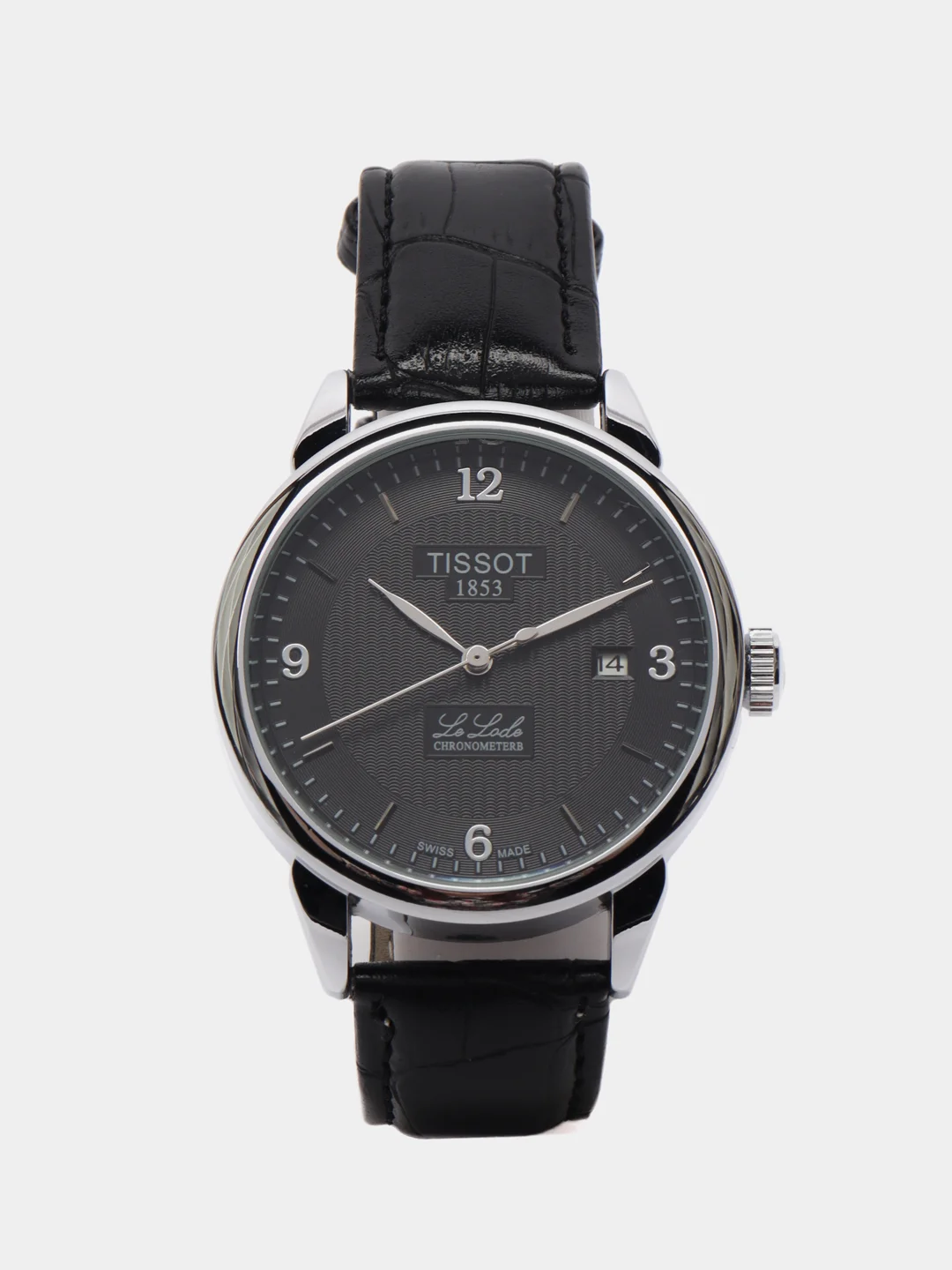 Серый металлик часы наручные, механические, Tissot