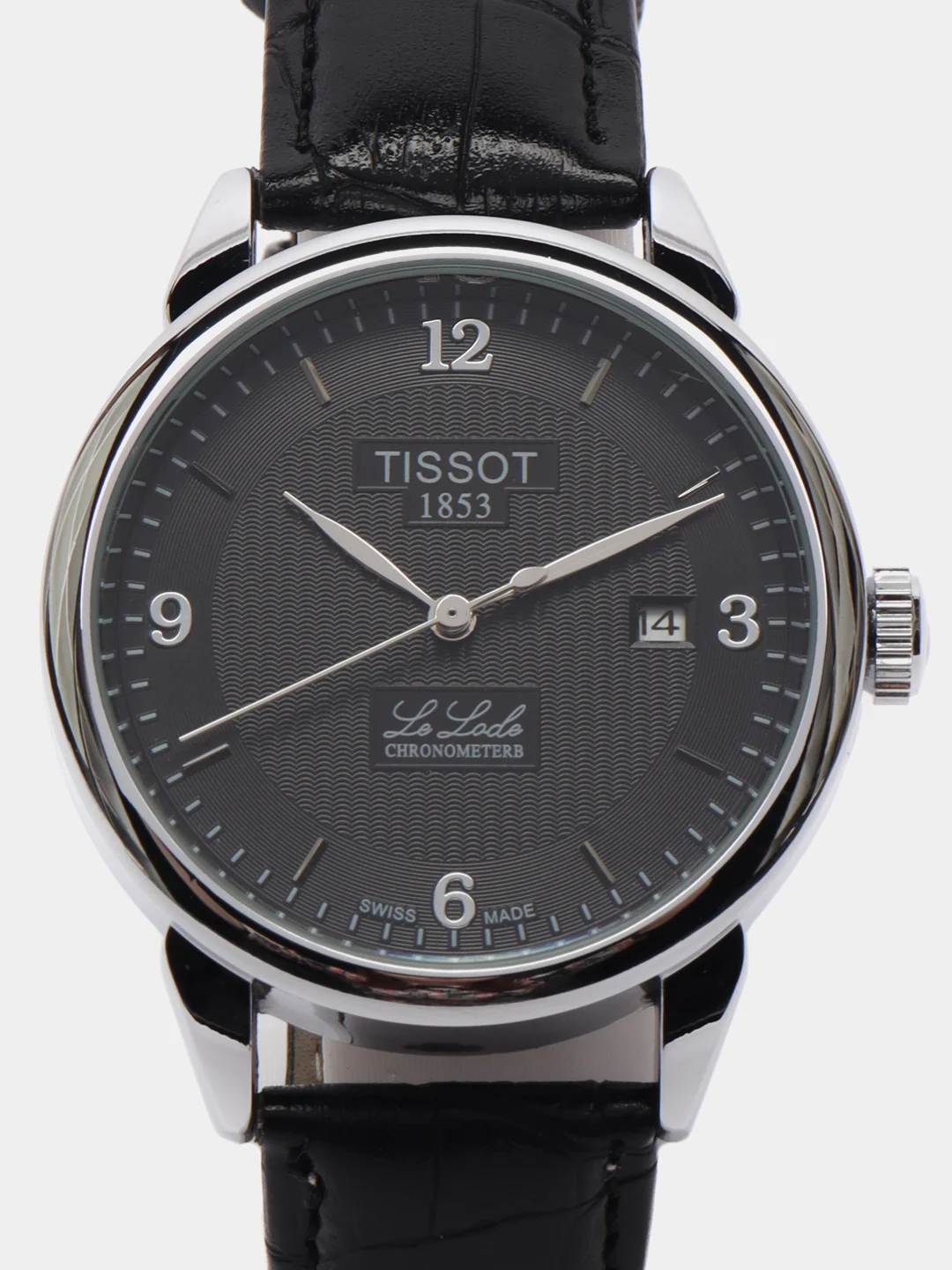 Серый металлик часы наручные, механические, Tissot