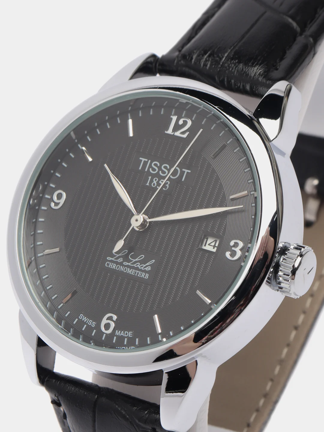 Серый металлик часы наручные, механические, Tissot
