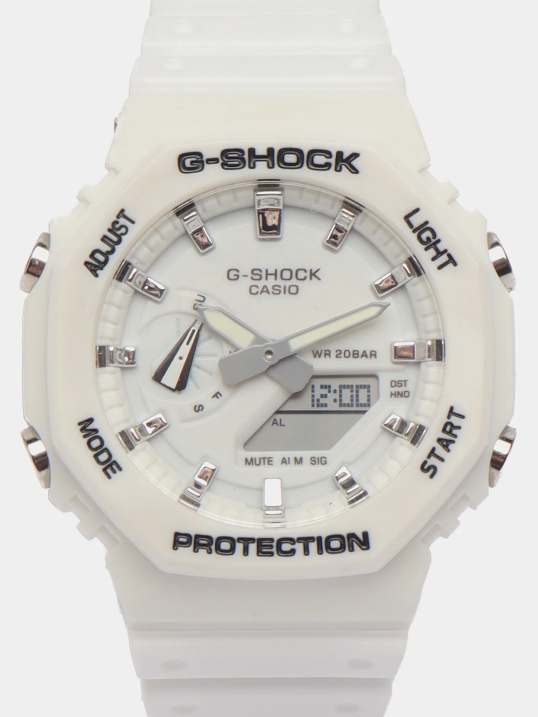 Белый наручные военные часы G-Shock, электронные, мужские