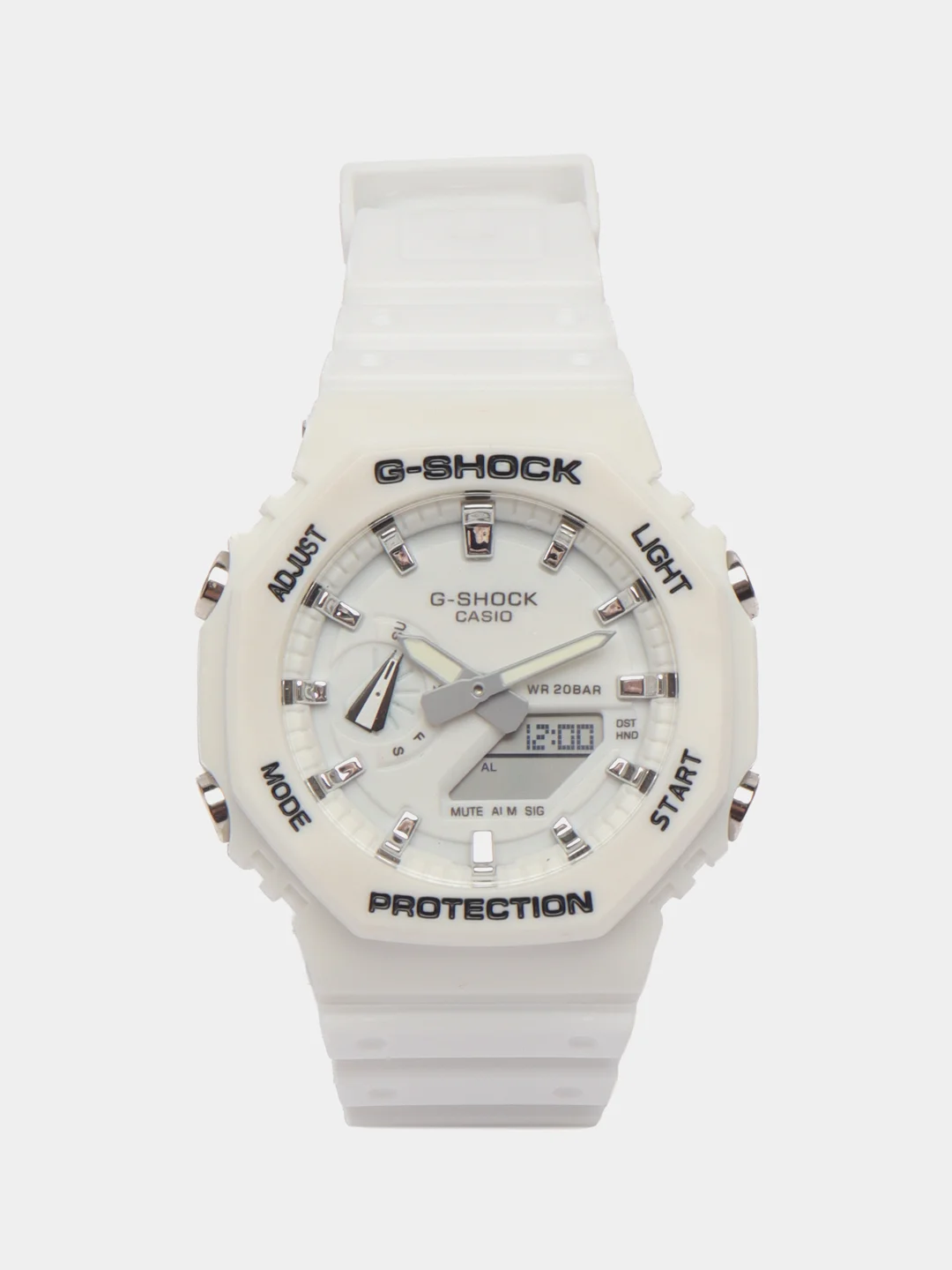 Белый наручные военные часы G-Shock, электронные, мужские