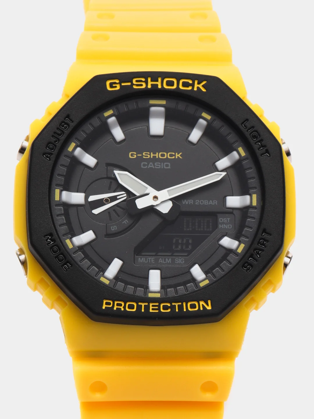 Желтый наручные военные часы G-Shock, электронные, мужские