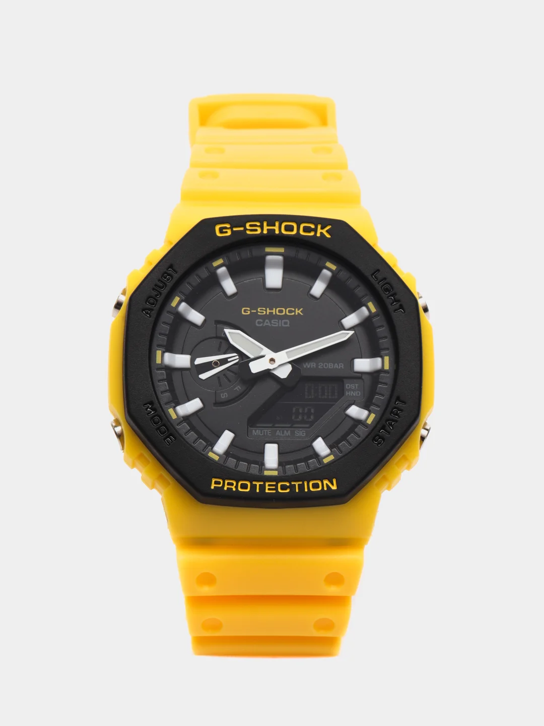 Желтый наручные военные часы G-Shock, электронные, мужские
