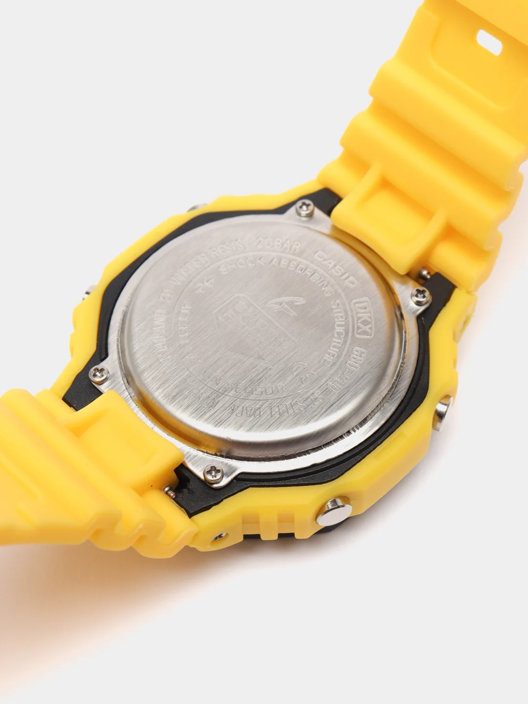 Желтый наручные военные часы G-Shock, электронные, мужские