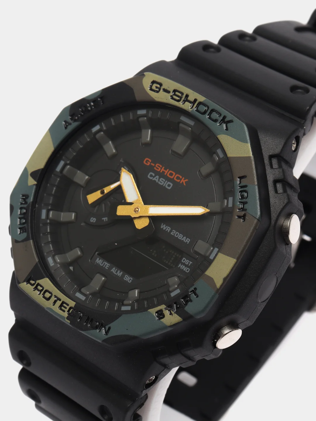 Оливковый наручные военные часы G-Shock, электронные, мужские