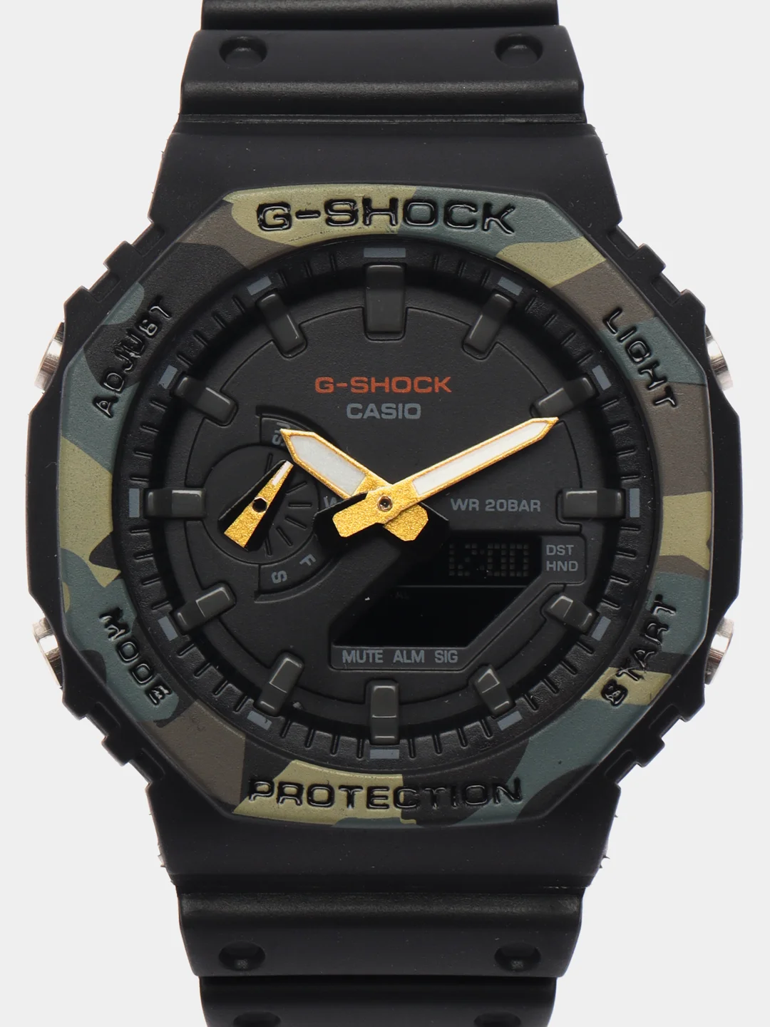 Оливковый наручные военные часы G-Shock, электронные, мужские