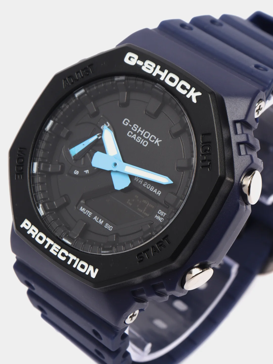 Синий наручные военные часы G-Shock, электронные, мужские