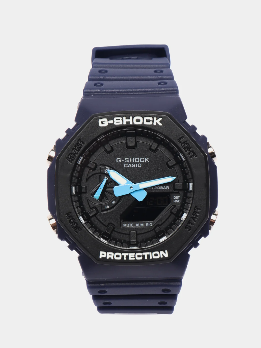 Синий наручные военные часы G-Shock, электронные, мужские