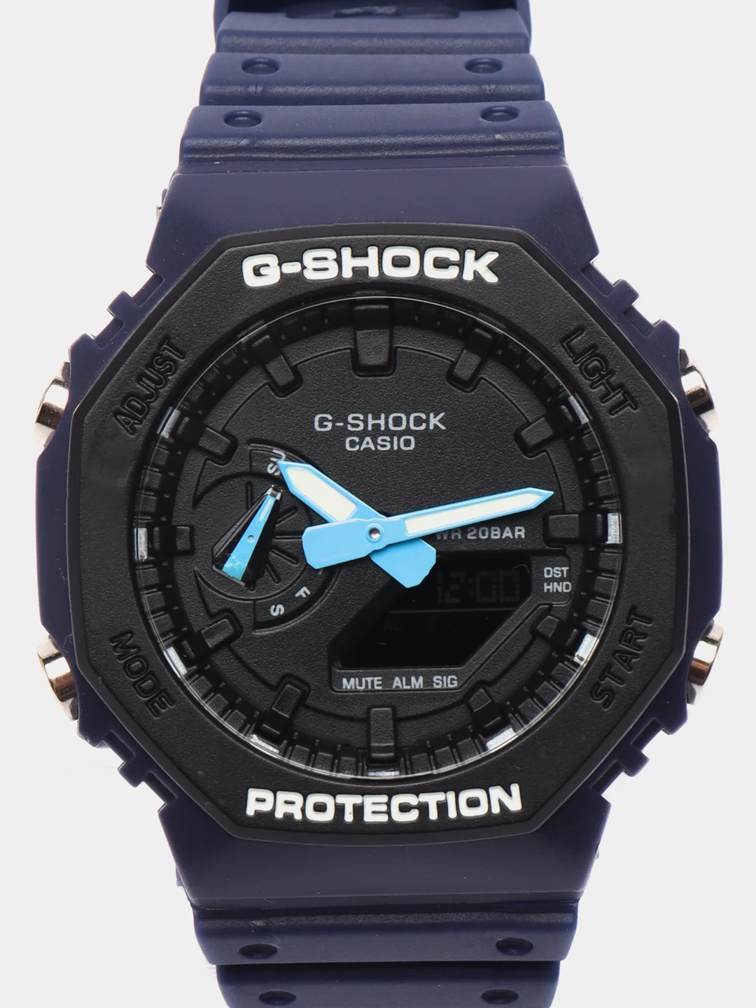 Синий наручные военные часы G-Shock, электронные, мужские