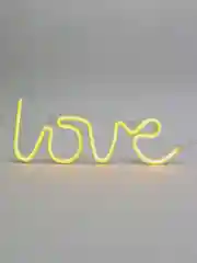 Желтый неоновый светильник, ночник LED, неоновый ночник "Сердце. Молния. Фламинго. Губы"