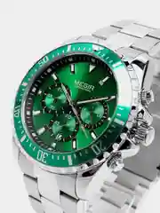 Зеленый мужские наручные часы Megir MS2064G, с хронографом, в подарочной упаковке