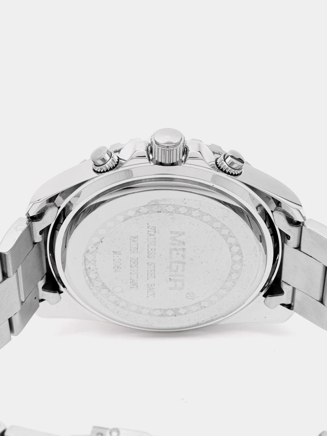 Серебряный мужские наручные часы Megir MS2064G, с хронографом, в подарочной упаковке