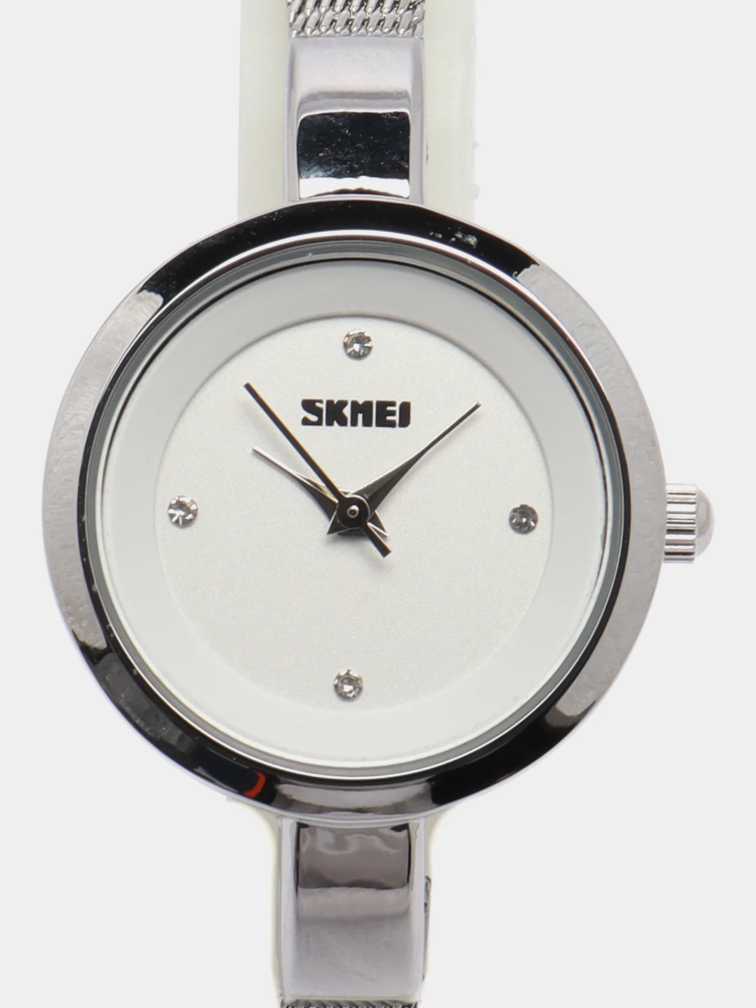 Серебряный женские наручные часы Skmei 1390 в подарочной упаковке