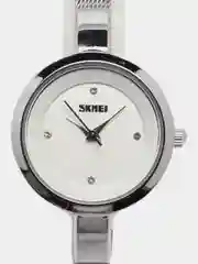 Серебряный женские наручные часы Skmei 1390 в подарочной упаковке