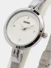 Серебряный женские наручные часы Skmei 1390 в подарочной упаковке