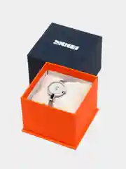 Серебряный женские наручные часы Skmei 1390 в подарочной упаковке