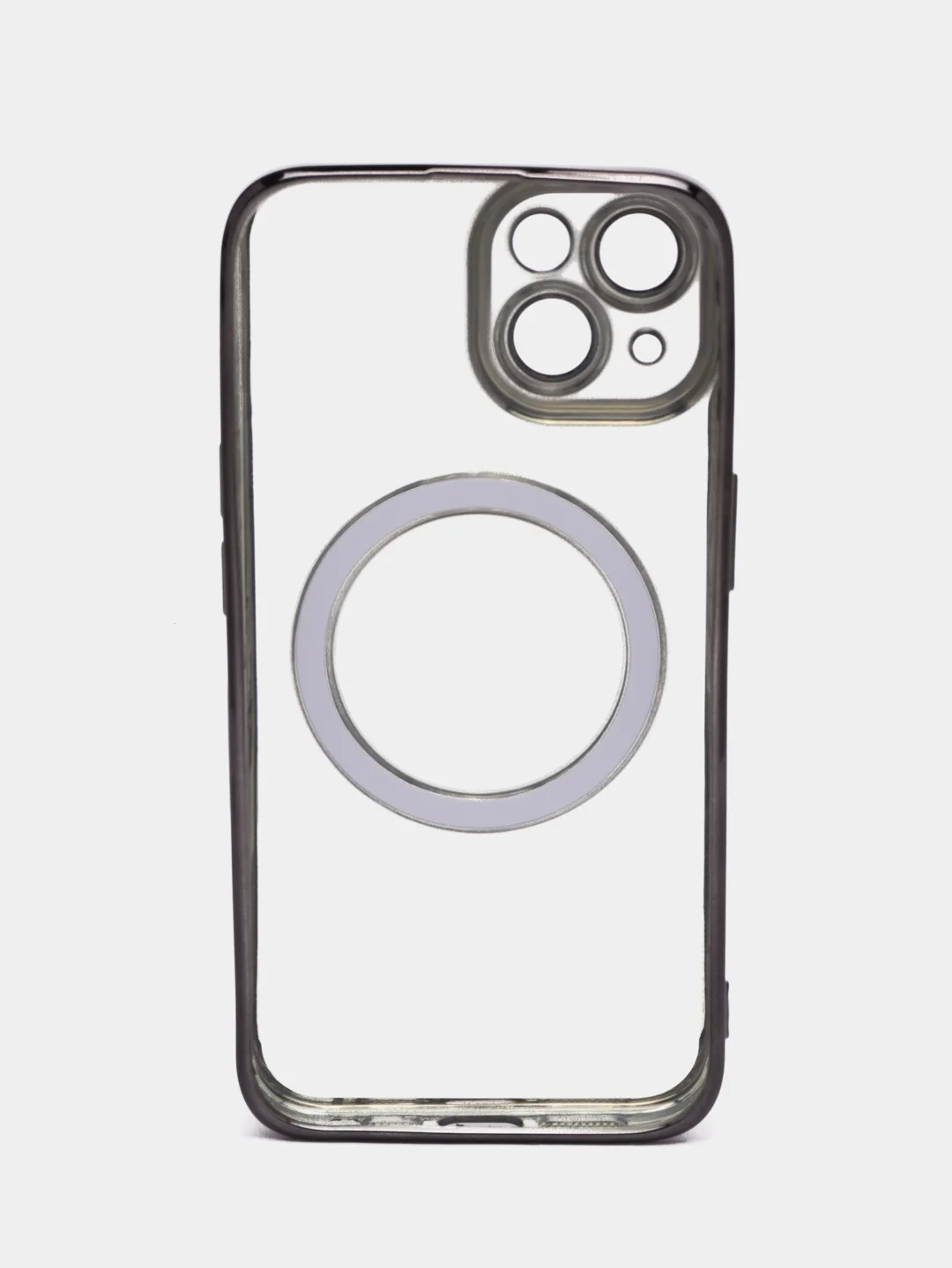 Черный чехол MagSafe iPhone 11, 12, 13, 14, 15 Pro Max / Plus, айфон, прозрачный, магнитный, про